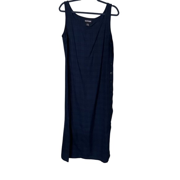 Excitation Blue‎ Plaid Sleeveless Maxi Dress XL MODEST - Picture 1 of 10